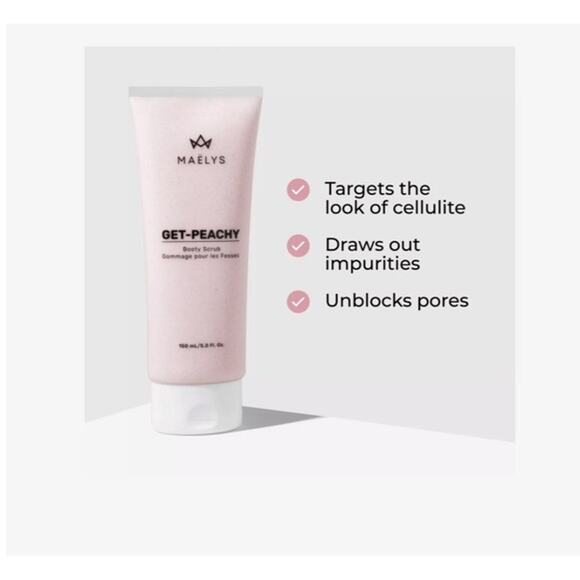 Maelys Get Peachy Booty Scrub 5 oz, Butt Firming Pore & Cellulite Reducing Mask - Picture 1 of 4